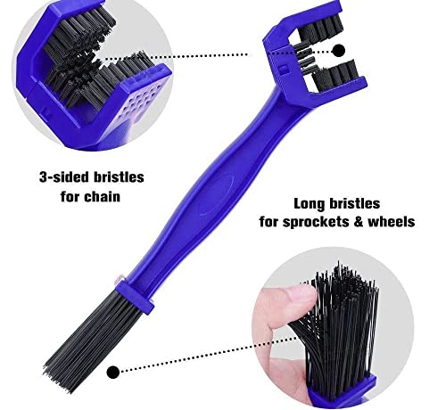 Image of Careflection Horizon Multi-Purpose Chain Cleaning Brush /Washer /Tool For Royal Enfield Motorcycle Bicycle, Bikes, Bullets, KTM, Classic 350 And Avengers., Plastic Handle
