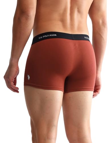 Image of U.S. Polo ASSN. Mens OET13 Anti Microbial Solid Underwear Trunks - Pack of 3