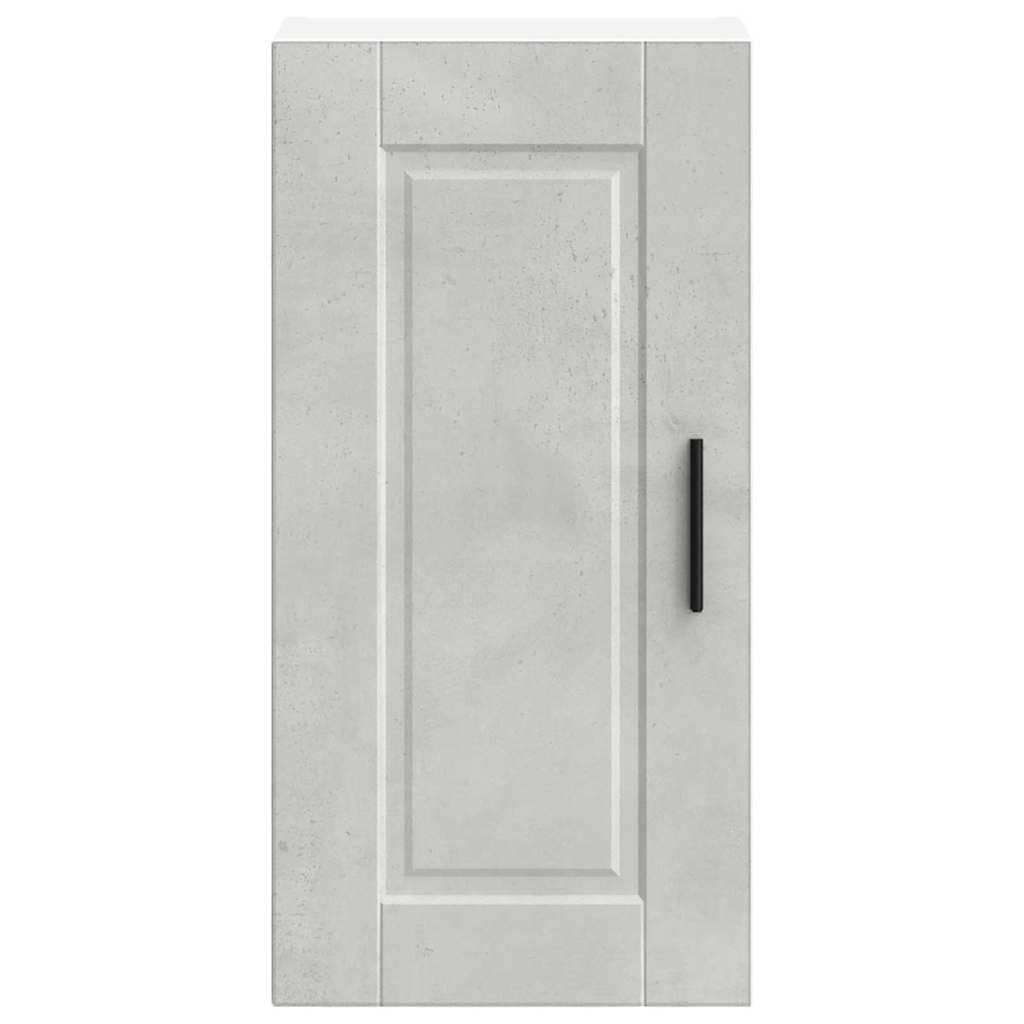 Armoire Murale de Cuisine Porto Gris béton en Bois d'ingénierie 30x31x60 cm avec Porte et étagère pour Rangement Vaisselle et épices, Meuble Pratique pour Salon et Salle à Manger