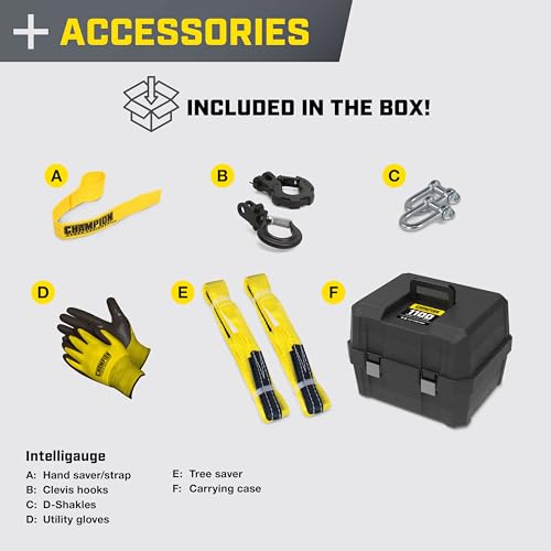 Champion Power Equipment 201371 1100 Lb. Portable 120-Volt Electric Winch Kit thumb #2