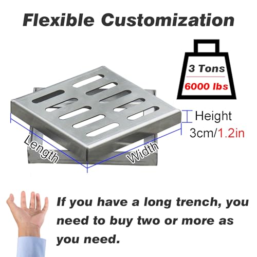 Grille de vidange pour tranchée de drainage 100 à 600 mm
