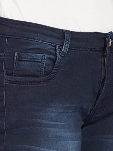 Image of Skinny Fit Women Denim Capri
