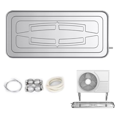 Bandeja de drenaje de aire acondicionado con tubo para unidades de aire acondicionado de ventana, aire acondicionado central, tubo de drenaje de condensado, sistema dividido portátil