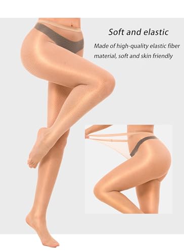 Image of VOAKOW Fishnet Stockings Womens High Waist Fishnet Tights Mesh Stockings For Women
