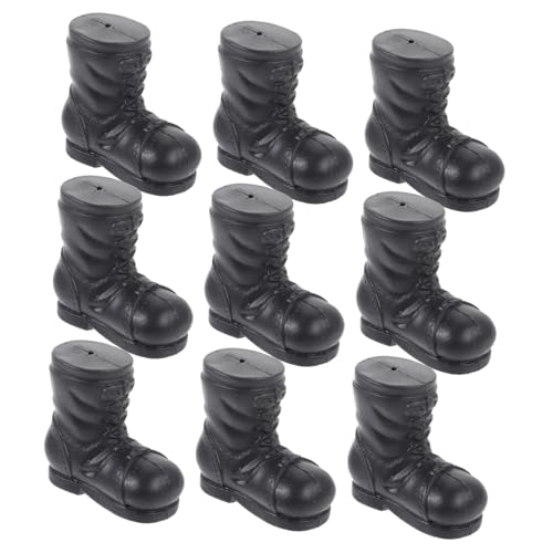 VERDANVERSE 10 Piezas Botas de Santa Claus para Decoración Navideña DIY Accesorios Festivos Detallados y Versátiles para Ambientar Fiestas de Navidad