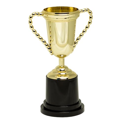 Boland 30848 - Goldene Trophäe, Größe 25 cm, Partydeko, Pokal, Wettbewerb, Gewinner, Gold