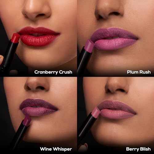 Image of RENEE Very Matte Pack of 4 Matte Lipsticks - Berries, Intense Color Pay Off, Full Coverage, Long Lasting & Weightless, Easy Glide Formula With Velvety Finish, Suitable for All Occasion & Gifting