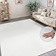 BEIMO Waschbarer Teppich Wohnzimmer Kurzflor Anti-Rutsch Unterseite Uni Modern Design Teppich Weich rutschfest für Esszimmer, Kinderzimmer und Schlafzimmer, Weiß 200X280CM
