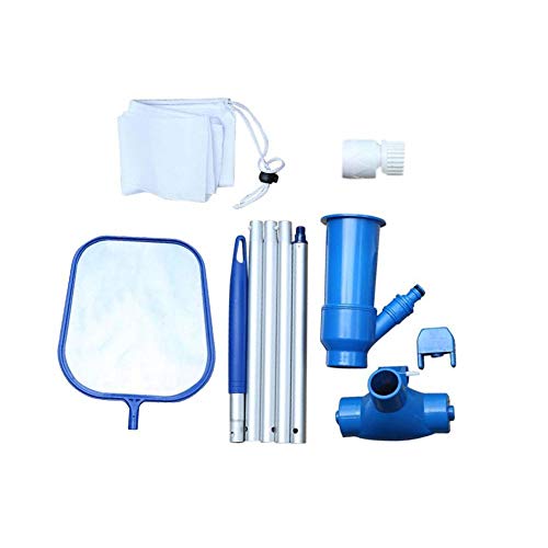 CHRISTY HARRELL Swimming Pool Cleaning Tool Kit, Fine Mesh Net Leaf Skimmer Vacuum Cleaner with Detachable Telescopic Pole, for Hot Tub Swimming Pool Garden Pond Fountain Fish Tank