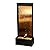 Alpine Corporation 48" Tall Indoor/Outdoor Mirror Zen Waterfall Fountain with Stones and Lights, Bronze