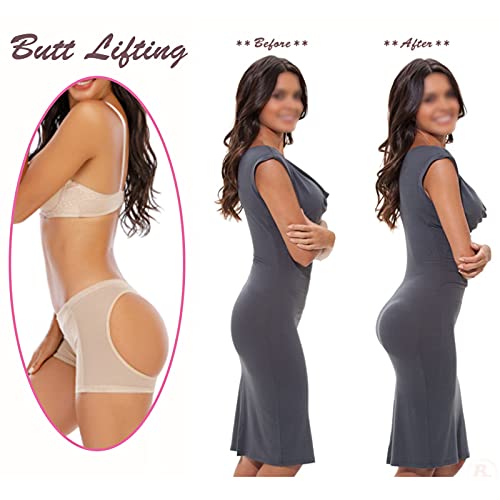 Image of Dulchany Women Butt Lifter Shapewear Hip Enhancer Control Panties | Seamless Butt Lifter Boy Shorts Booty Lifting Underwear for Women