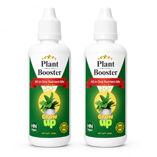 Image of Plant Booster 60 ML Dropper | All In One | All Macro & Micro Nutients | For Fast Growth | Strong Roots | More Flowers (Plant Booster 60ML | Pack of 2)