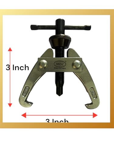 Image of MEC 2-Jaw Gear Bearing Puller - Removal Tool for Gears, Pulley, and Flywheel with Heavy Lock Nut and Spindle (2.1 /2 inch (62mm))