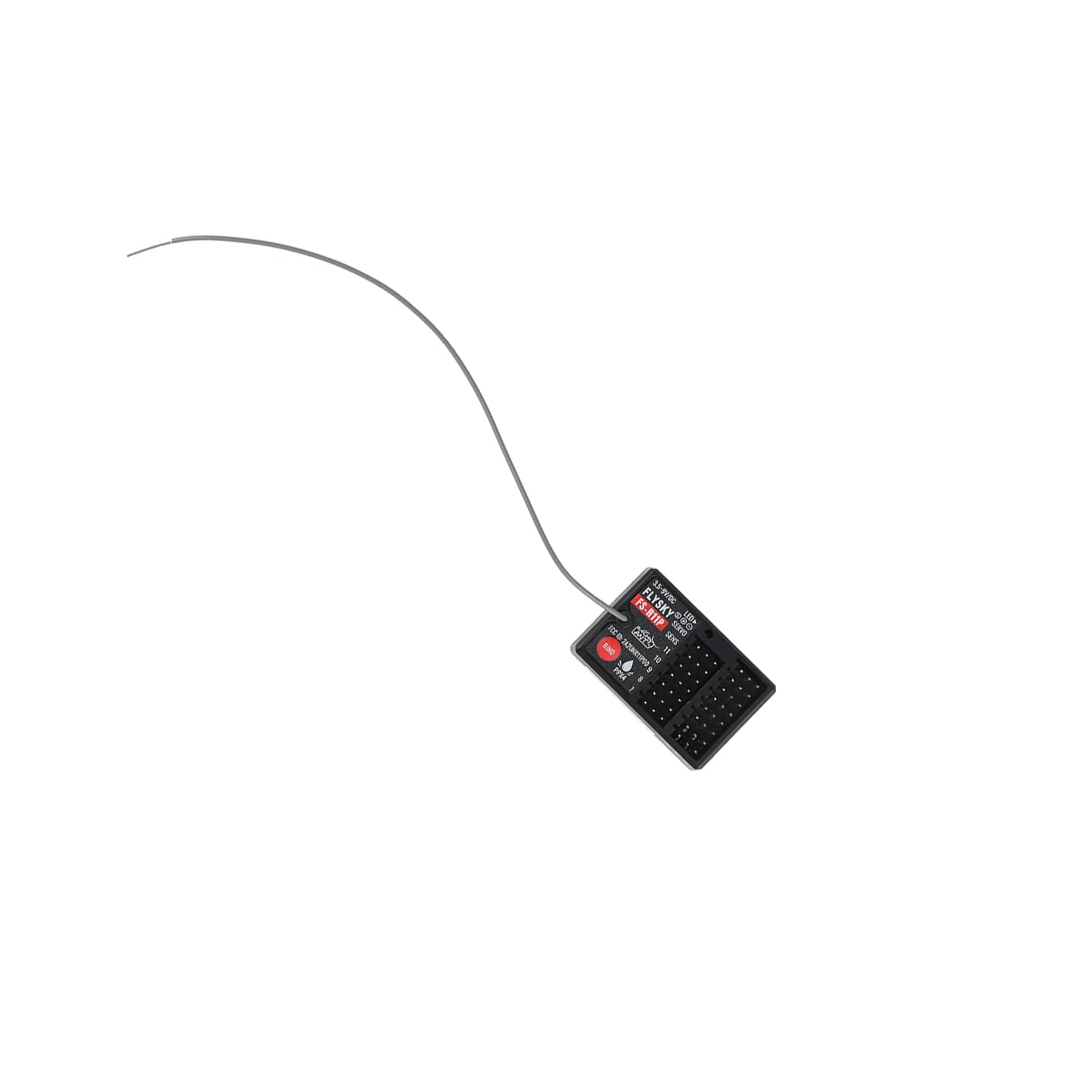 Flysky FS-R11P - Receptor RC de protocolo ANT de 11 canales, antena única externa, salida PWM/PPM/i-Bus/S.Bus, para coche RC y barco
