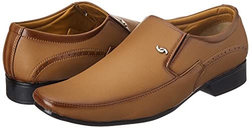 Image of Centrino Mens Formal Shoes |Slip-On Men's Formal Shoe | Stylish Non-Lace Design | Soft Cushioned Insole for Comfort | Perfect for Office & Formal Wear (20225)