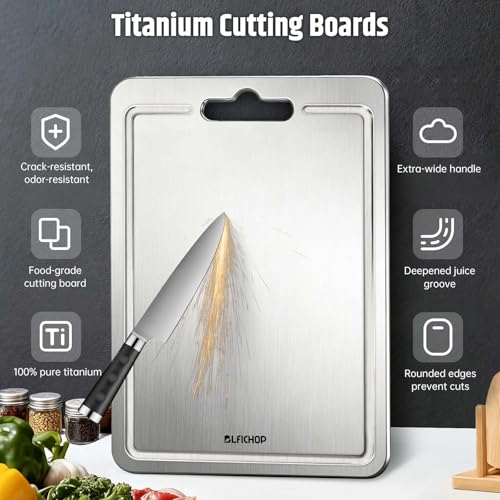 Tabla de cortar de titanio 43.98x29.97 cm doble cara miniatura 5