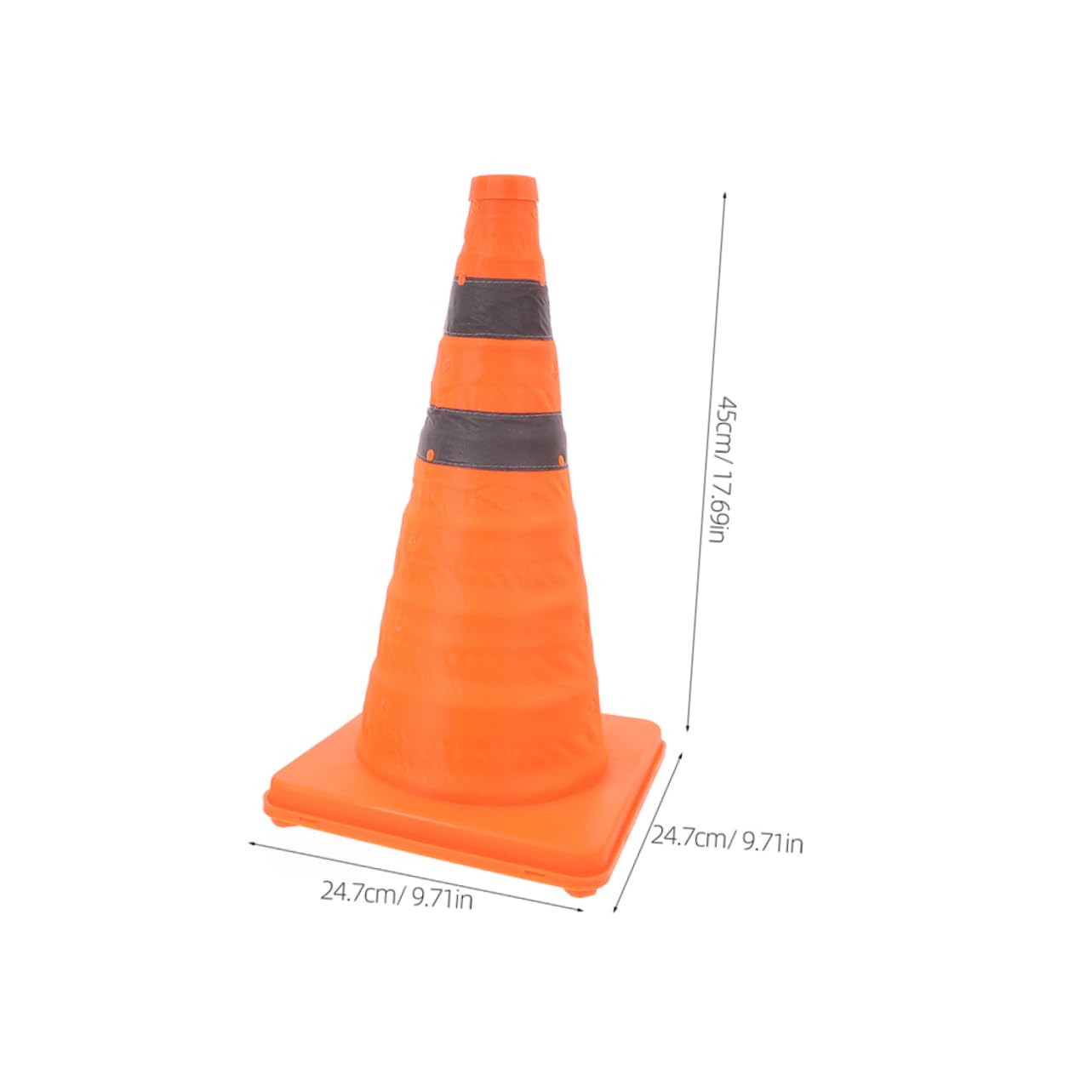 Cabilock Collapsible Traffic Cone for Parking Multi-Purpose Safety Cone Reflective Easy to Use and Store Sturdy Plastic Construction