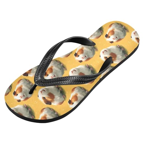 Flip Flop Sandals Guinea Pig Cartoon Print for Women Men Beach Outdoor XS2