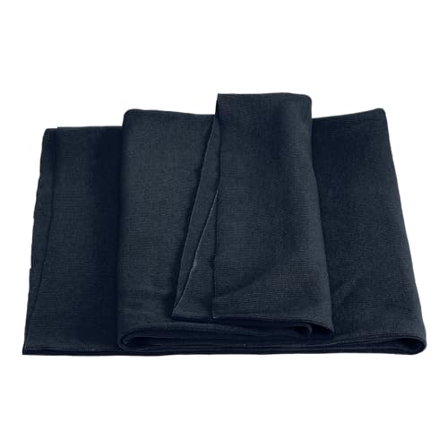 Image of MECCANIXITY 39 inch Elastic Cuffs Ribbed Trims Cotton Fabric Knit Rib Stretch Tape Cuff Sleeve Waistband for Sewing, 24 inch Wide Dark Blue