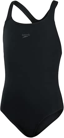 Speedo Junior Girl’S Eco Endurance+ Medalist Swimsuit | Chlorine Resistance | Recycled Fabric | Comfort Fit | Swimming Lessons | Swim Holiday, Black, 15-16 Years