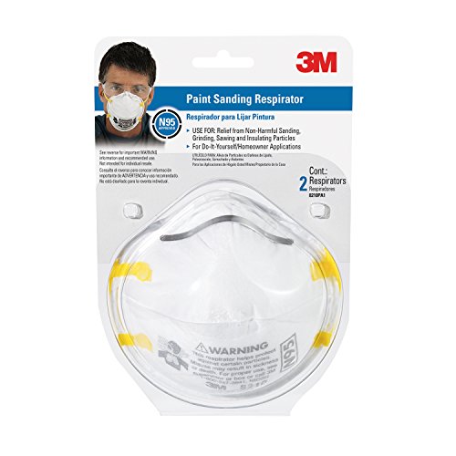 3M Safety 8654ES Paint Sanding Respirator, Non-Valved Respirator, 2-Pack,8210PA1-A
