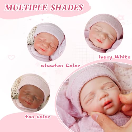 Muñeca Reborn Realista de Silicone 30 cm con Ropa miniatura 6