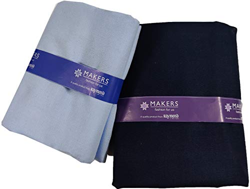 Image of Raymond Fabrics Makers Men's Unstitched Poly Cotton Printed Shirt and Trouser Fabric Set - Gift Pack (Multicolour Free Size)