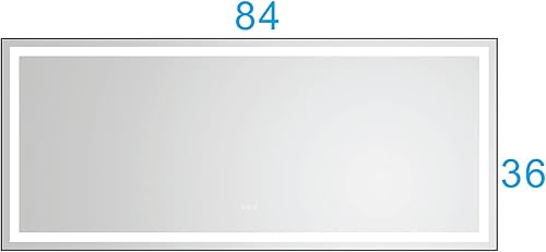 Miniatura 3 de Espejo con luz para maquillaje, espejo de maquillaje LED montado en la pared con alto lúmenes + antivaho control por separado impermeable, ajustable