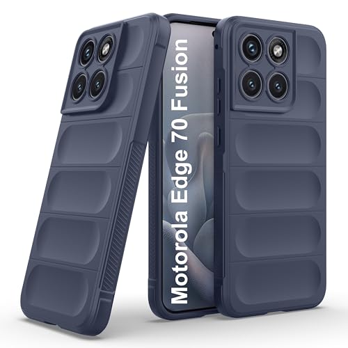 Image of Zapcase Back Case Cover for Motorola Edge 70 Fusion | Compatible for Motorola Edge 70 Fusion Back Cover | Liquid Silicon Magic Case with Camera Protection | Sapphire