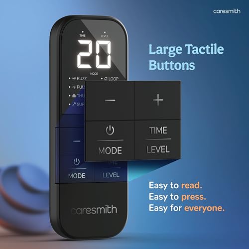 Image of Caresmith Charge Tens Massager for Pain Relief | Tens Machine for Physiotherapy | 8 Modes & 20 Intensities | USB C Fast Charge | Massage Machine For Body Pain |Electric Muscle Stimulator for Pain Relief