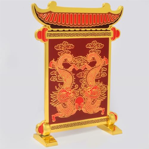 Estatua Feng Shui Dragón Doble para Escritorio Decorativo miniatura 6