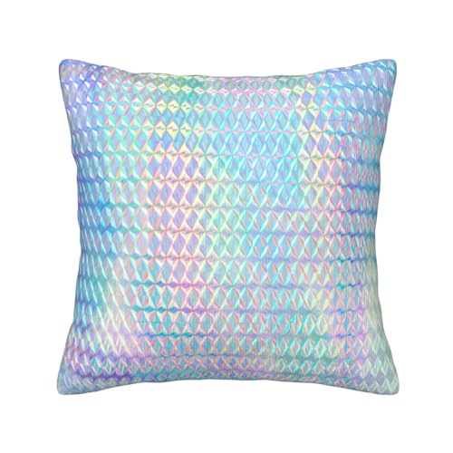 Bunter Hologramm-Kissenbezug in Regenbogenfarben, holografisch, dekorativer Kissenbezug aus Cord, Kissenbezüge für Schlafzimmersofa, 45 cm