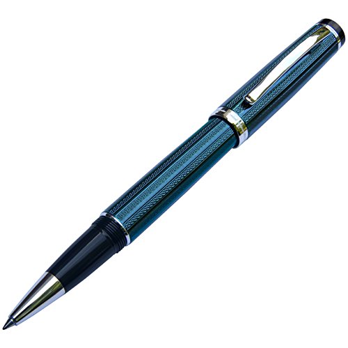 Xezo Bolígrafo Rollerball Azul Metálico Grabado