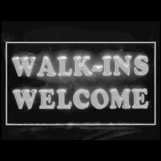 Miniatura 2 de 120017 Walk-Ins Welcome Barber Shop DVD Tienda de conveniencia Bar Pub Salón de belleza Pantalla LED Luz neón Letrero (12 x 8 pulgadas, blanco)