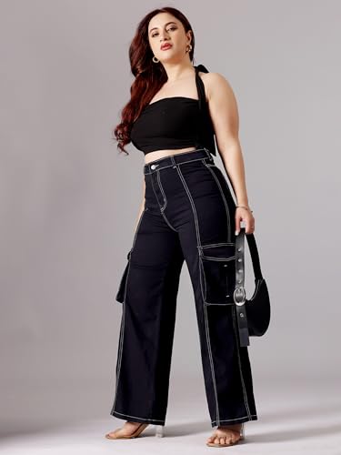 Image of Miss Chase A+ Women's Bootcut High Rise Regular-Length Stretchable Denim Shaping Jeans