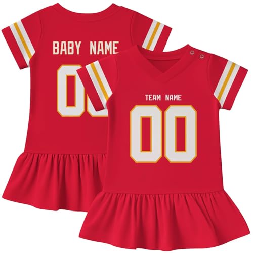 Image of KREDE Baby Clothes Unisex Bodysuit Jersey Style Custom Name Number for Baby Boys