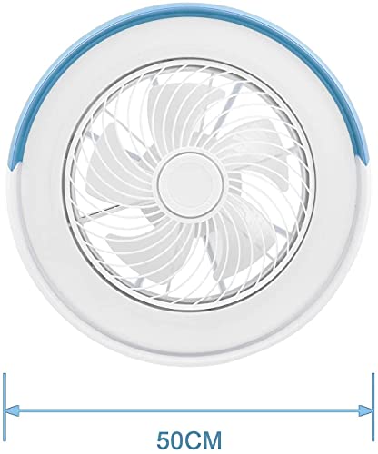 Lustre lumineux avec ventilateur de plafond à intensité variable et télécommande silencieuse 40W - 8