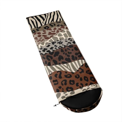 Feelyou Bolsa de Dormir con Estampado Animal Print Rosa para Camping miniatura 3