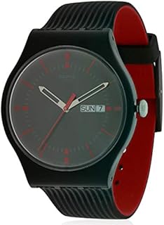 Swatch Unisex SUOB714 Originals Black Watch with Patterned Band