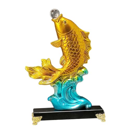 Statue de poisson koi pour armoire de bureau et salon chic