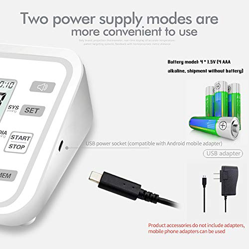 Sunbaca Esfigmomanômetro Eletrônico para Braço Superior Automático Inglês Esfigmomanômetro Doméstico