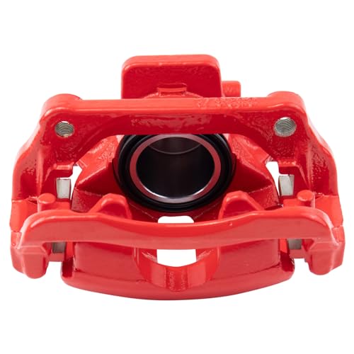 Image of TRQ Front Left Brake Caliper Performance Red Drivers Side | For 2007-2011 Mini Cooper