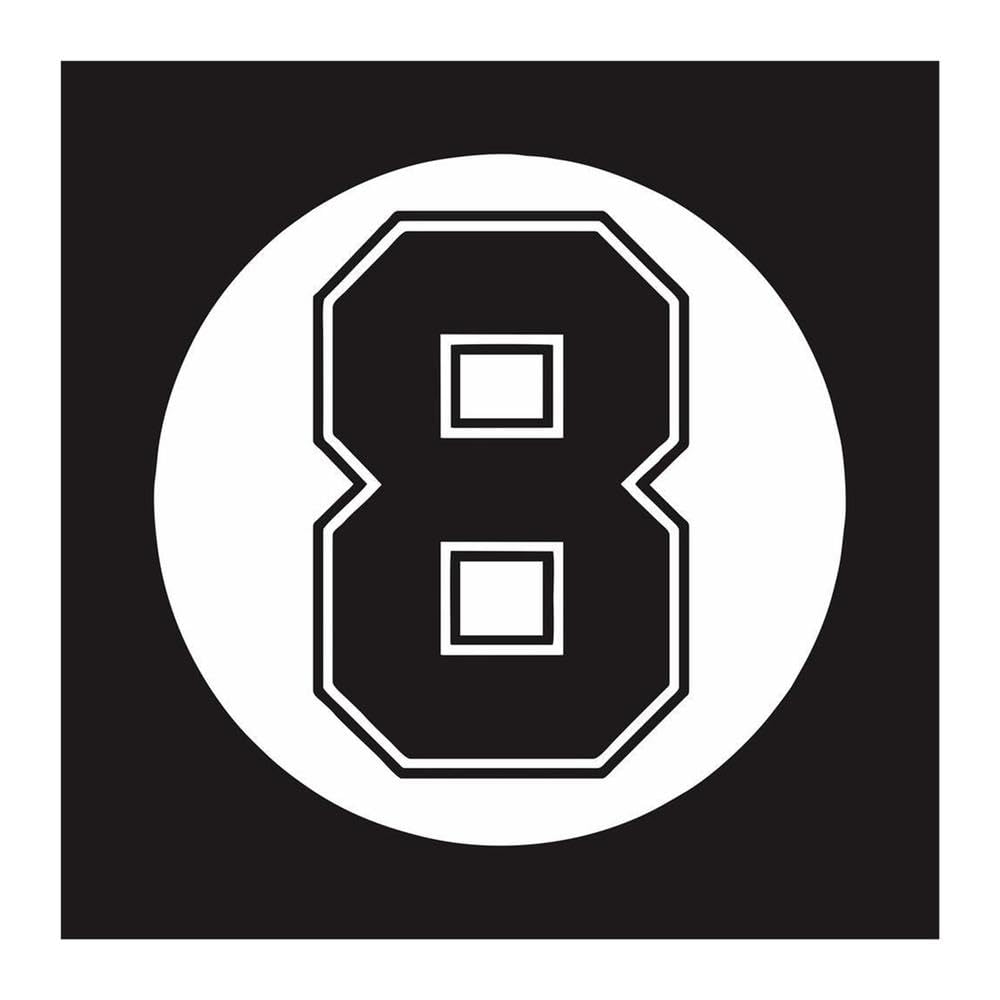 Number 8 Car Sticker Car Waterproof Decal PVC 15cm(Black,15cm)