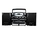 Supersonic Black Edition Vintage Bluetooth Stereo System Home Music Audio System,CD/MP3 Player,AM/FM Radio,Dual Cassette Player/Rec USB inputs,Detachable Speakers,AC/DC,(Remote Included)Matte Black
