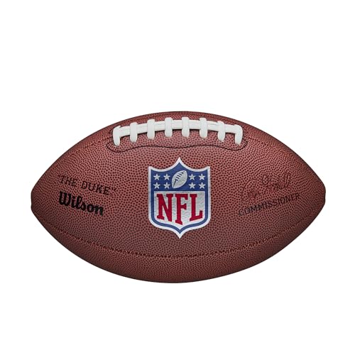 Wilson American Football NFL Duke Replica, Mischleder, Offizielle Größe, Braun, WTF1825XBBRS