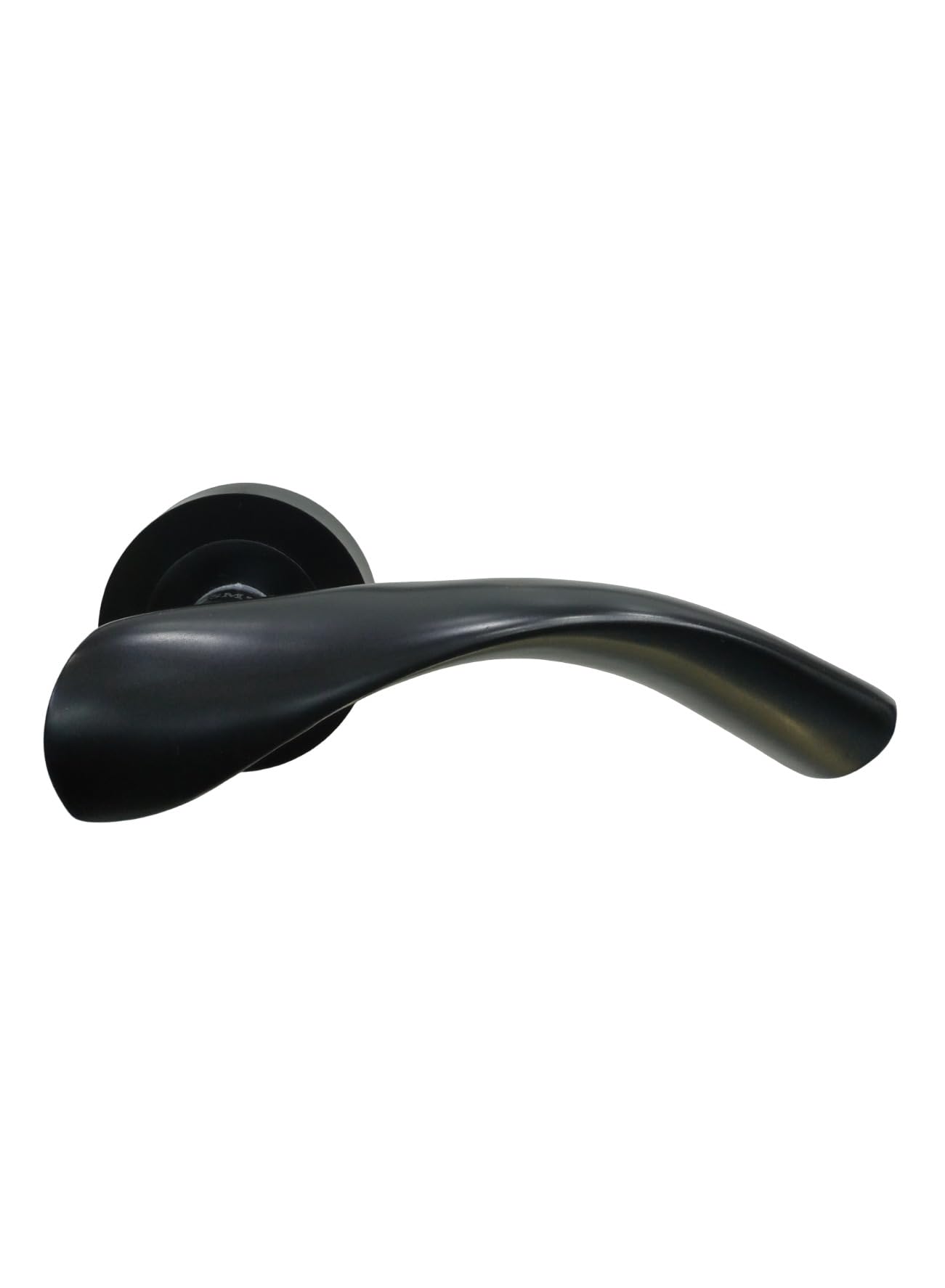 SMS Interior Door Handle Set SPT-L002. Lever Handles. Zinc. Round Modern Handles. (Black)