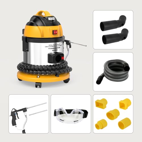 AUTOOL HTS558 Strahlgeräte Nussschalen Strahlgerät, Automotor-Einlassventil-Reinigungsmaschine 220V Walnuss-Sand-Motor-Kohlenstoff-Reiniger (Europäischer Standard)