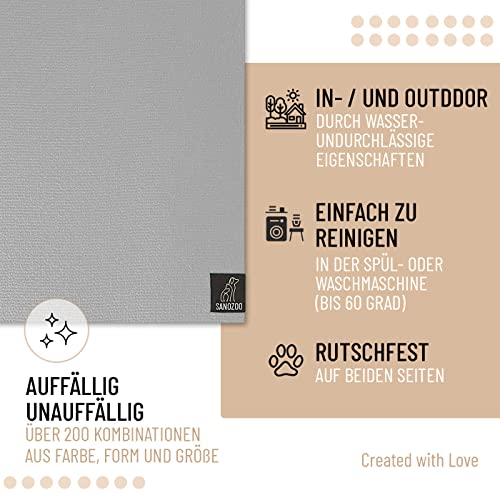 SanoZoo, die Napfunterlage! Öko-TEX - Made in Germany - Futtermatte für Katzen 60 x 90 cm Grau