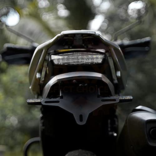 Image of SORAX CNC Aluminium License Plate Holder Fender Eliminator Rear Tail Tidy Anti-Rust Material Compatible with Hero Xpulse Model Bike (Black)
