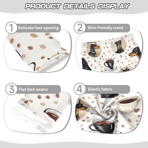 Animal Dog Coffee Beans Girls Leggings Soft Stretch Workout Yoga Dance Pants for Kids Casual Tights3